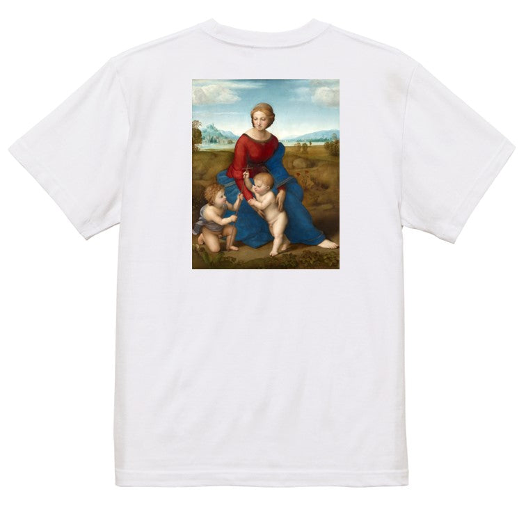 芸術系半袖Tシャツ【ラファエロ「牧場の聖母」】おもしろTシャツ ネタTシャツ