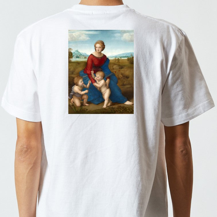 芸術系半袖Tシャツ【ラファエロ「牧場の聖母」】おもしろTシャツ ネタTシャツ