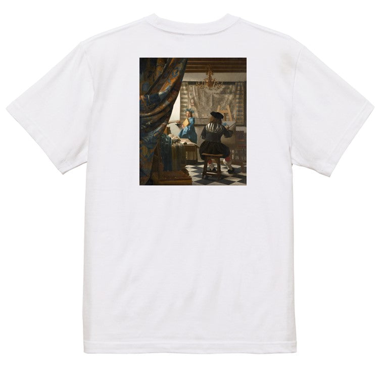 芸術系半袖Tシャツ【フェルメール「絵画芸術」】おもしろTシャツ ネタTシャツ