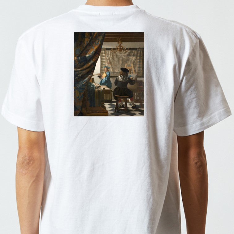 芸術系半袖Tシャツ【フェルメール「絵画芸術」】おもしろTシャツ ネタTシャツ