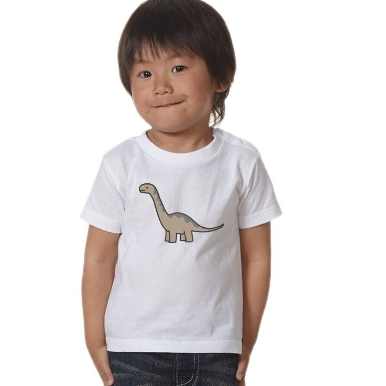 かわいい恐竜のキッズ/ベビーTシャツ半袖Tシャツ【アルゼンチノサウルス】おもしろTシャツ ネタTシャツ