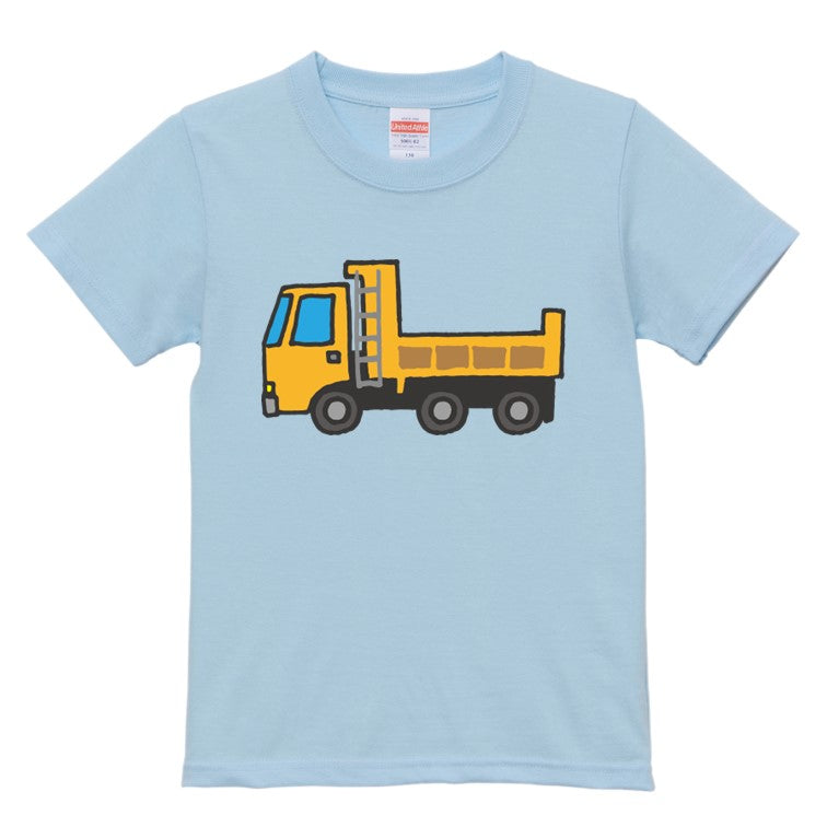 はたらくくるまのキッズ/ベビーTシャツ半袖Tシャツ【ダンプカー】おもしろTシャツ ネタTシャツ