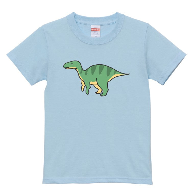 かわいい恐竜のキッズ/ベビーTシャツ半袖Tシャツ【イグアノドン】おもしろTシャツ ネタTシャツ