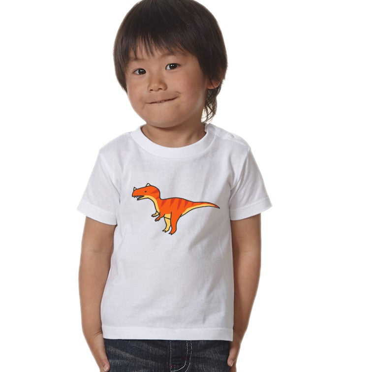 かわいい恐竜のキッズ/ベビーTシャツ半袖Tシャツ【ケラトサウルス】おもしろTシャツ ネタTシャツ