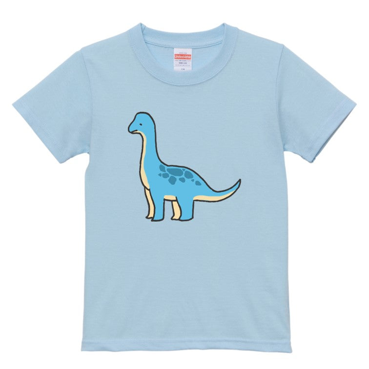 かわいい恐竜のキッズ/ベビーTシャツ半袖Tシャツ【ブラキオサウルス】おもしろTシャツ ネタTシャツ