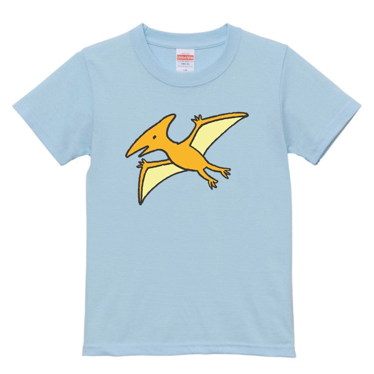 かわいい恐竜のキッズ/ベビーTシャツ半袖Tシャツ【プテラノドン】おもしろTシャツ ネタTシャツ