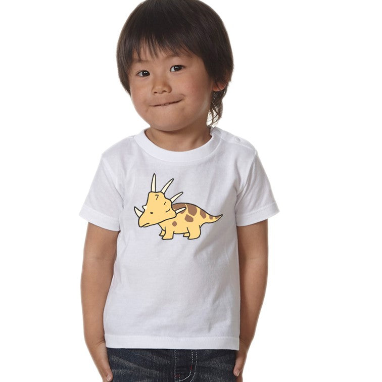 かわいい恐竜のキッズ/ベビーTシャツ半袖Tシャツ【スティラコサウルス】おもしろTシャツ ネタTシャツ