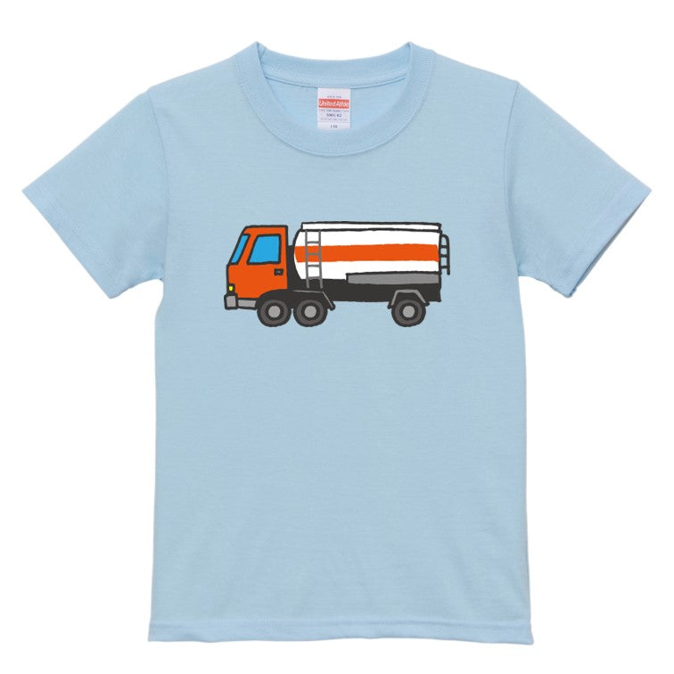 はたらくくるまのキッズ/ベビーTシャツ半袖Tシャツ【タンクローリー】おもしろTシャツ ネタTシャツ