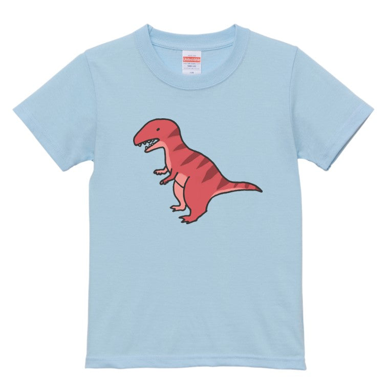 かわいい恐竜のキッズ/ベビーTシャツ半袖Tシャツ【ティラノサウルス】おもしろTシャツ ネタTシャツ