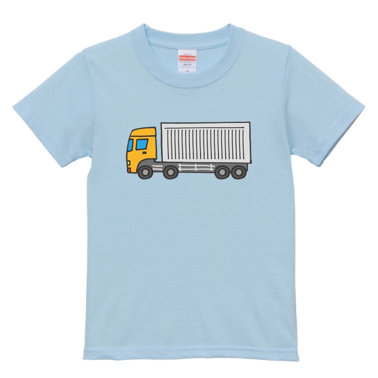 はたらくくるまのキッズ/ベビーTシャツ半袖Tシャツ【トレーラー】おもしろTシャツ ネタTシャツ