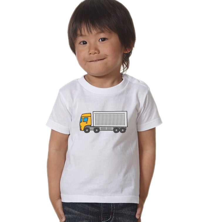はたらくくるまのキッズ/ベビーTシャツ半袖Tシャツ【トレーラー】おもしろTシャツ ネタTシャツ