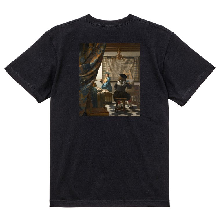 芸術系半袖Tシャツ【フェルメール「絵画芸術」】おもしろTシャツ ネタTシャツ