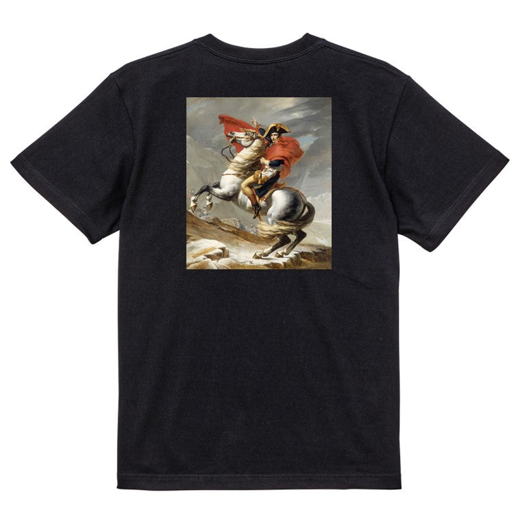 芸術系半袖Tシャツ【ダヴィッド「サン・ベルナール峠を越えるナポレオン」】おもしろTシャツ ネタTシャツ