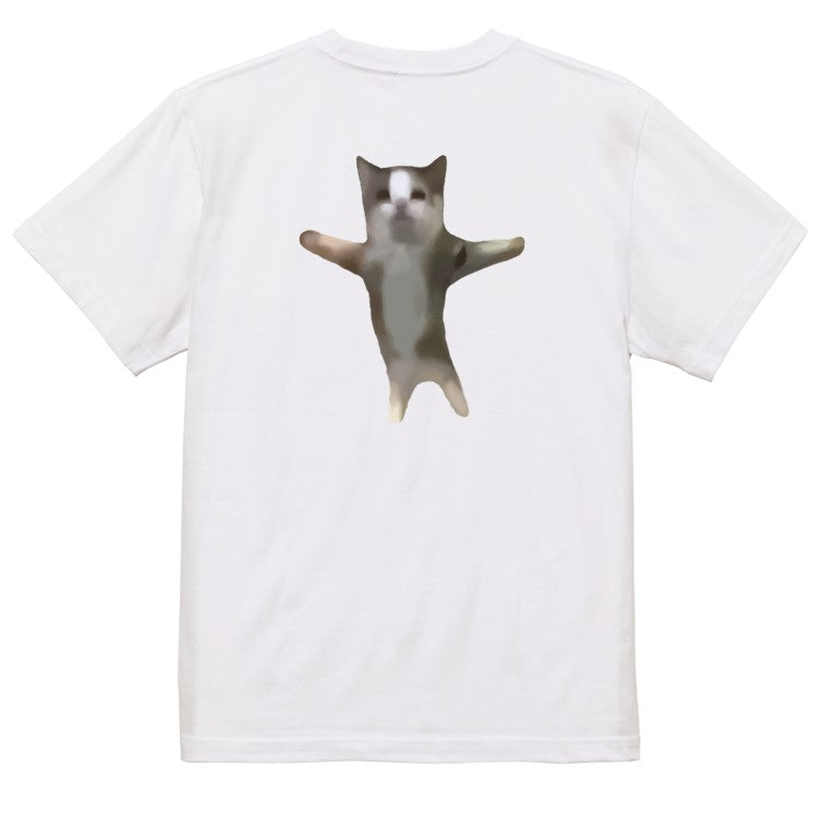 猫ミーム半袖Tシャツ【happyhappy猫ハッピーハッピー猫】おもしろTシャツ ネタTシャツ