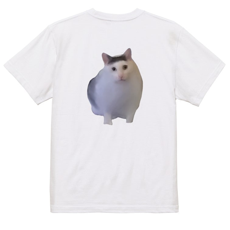 猫ミーム半袖Tシャツ【huhcat】おもしろTシャツ ネタTシャツ