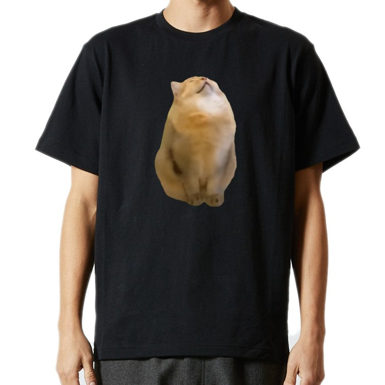 猫ミーム半袖Tシャツ【いびき猫】おもしろTシャツ ネタTシャツ