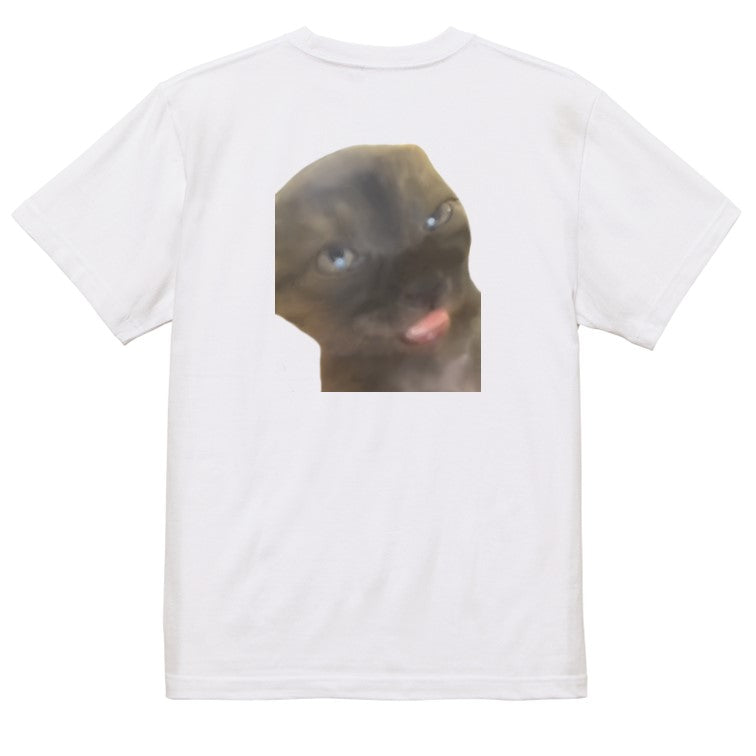 猫ミーム半袖Tシャツ【眠たい猫】おもしろTシャツ ネタTシャツ