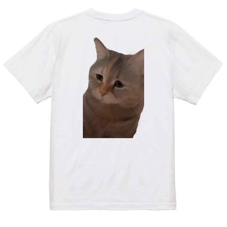 猫ミーム半袖Tシャツ【説教される猫】おもしろTシャツ ネタTシャツ