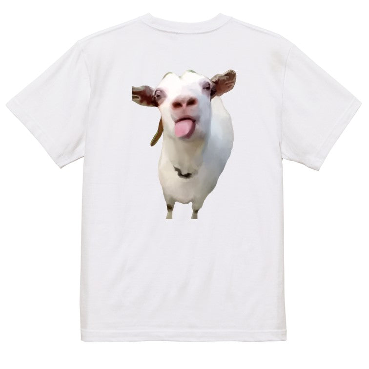 猫ミーム半袖Tシャツ【うるさいヤギ】おもしろTシャツ ネタTシャツ