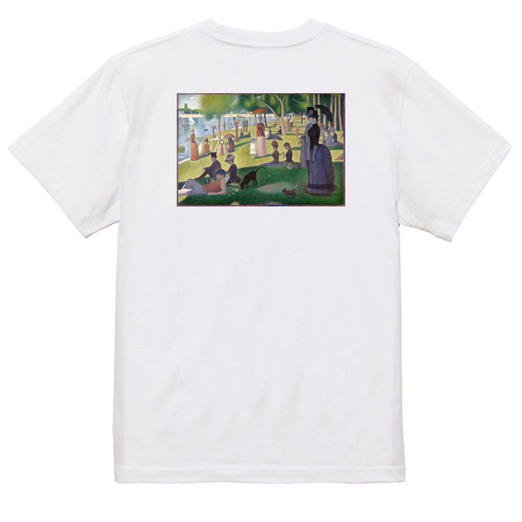 芸術系半袖Tシャツ【スーラ「グランド・ジャット島の日曜日の午後」】おもしろTシャツ ネタTシャツ