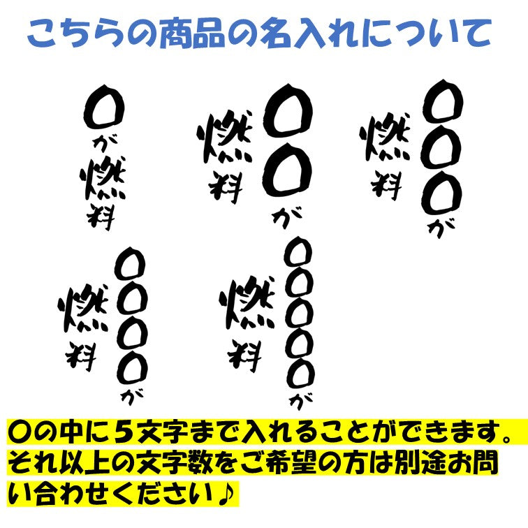 文字入れオーダーメイド半袖Tシャツ【〇〇〇が燃料】おもしろTシャツ ネタTシャツ