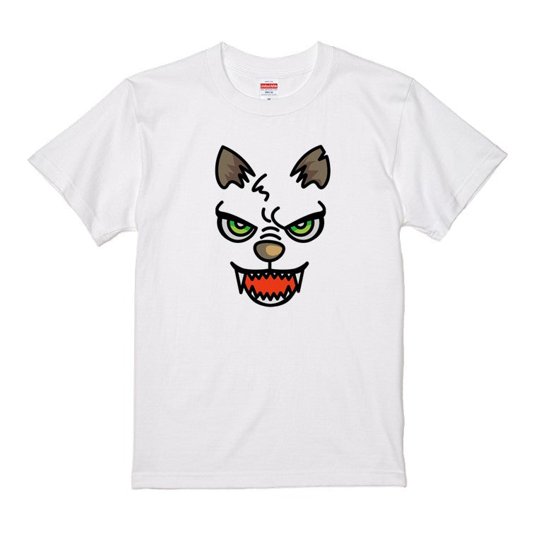 ハロウィンTシャツ半袖Tシャツ【ハロウィンオオカミフェイス】おもしろTシャツ ネタTシャツ