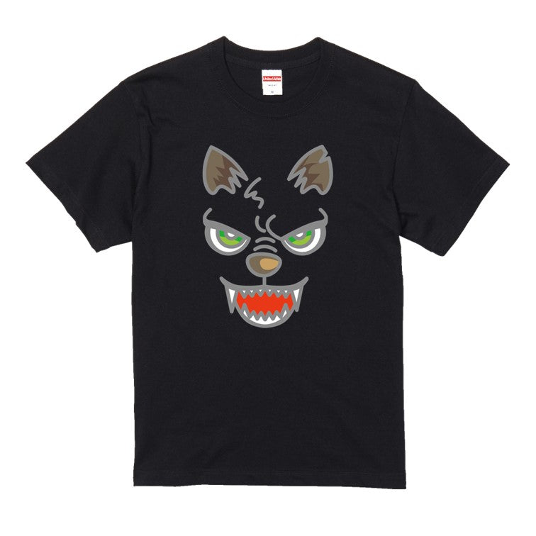 ハロウィンTシャツ半袖Tシャツ【ハロウィンオオカミフェイス】おもしろTシャツ ネタTシャツ