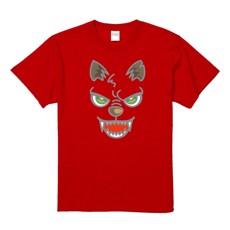 ハロウィンTシャツ半袖Tシャツ【ハロウィンオオカミフェイス】おもしろTシャツ ネタTシャツ