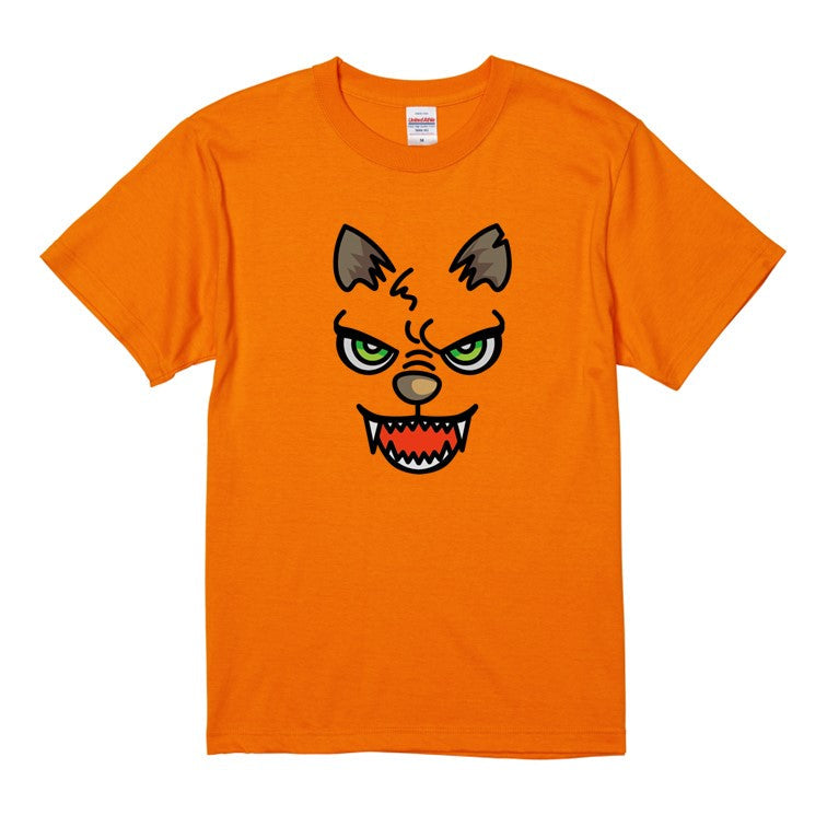 ハロウィンTシャツ半袖Tシャツ【ハロウィンオオカミフェイス】おもしろTシャツ ネタTシャツ