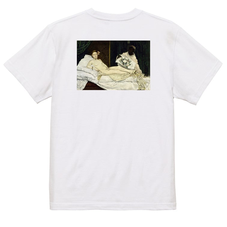 芸術系半袖Tシャツ【マネ「オランピア」】おもしろTシャツ ネタTシャツ