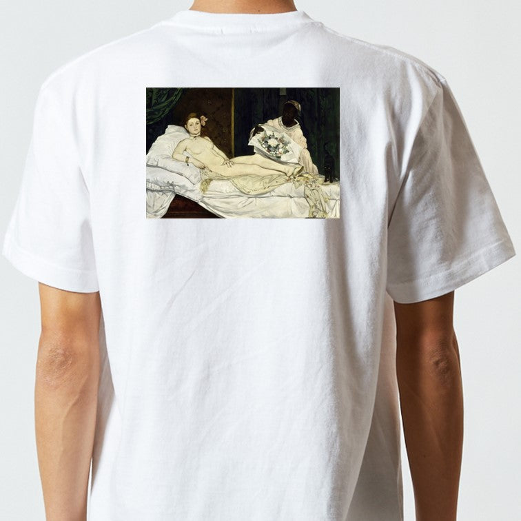 芸術系半袖Tシャツ【マネ「オランピア」】おもしろTシャツ ネタTシャツ