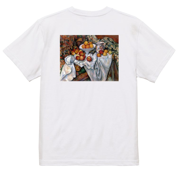 芸術系半袖Tシャツ【セザンヌ「林檎とオレンジ」】おもしろTシャツ ネタTシャツ