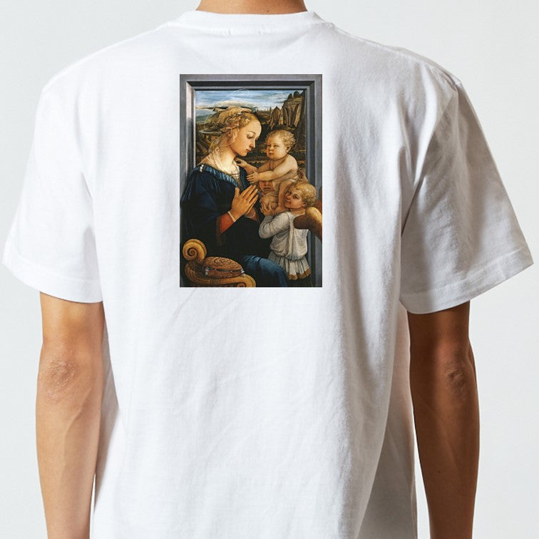 芸術系半袖Tシャツ【フィリッポ・リッピ「聖母子と二天使」】おもしろTシャツ ネタTシャツ