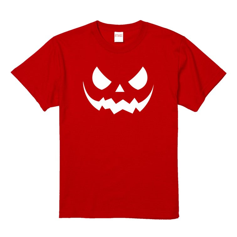 ハロウィンTシャツ半袖Tシャツ【ハロウィンつり目かぼちゃ】おもしろTシャツ ネタTシャツ
