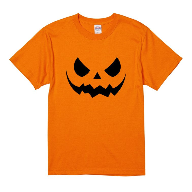 ハロウィンTシャツ半袖Tシャツ【ハロウィンつり目かぼちゃ】おもしろTシャツ ネタTシャツ