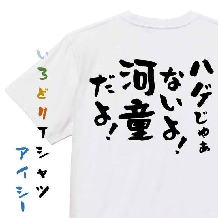 ハゲ系半袖Tシャツ【ハゲじゃぁないよ!河童だよ!】おもしろTシャツ ネタTシャツ