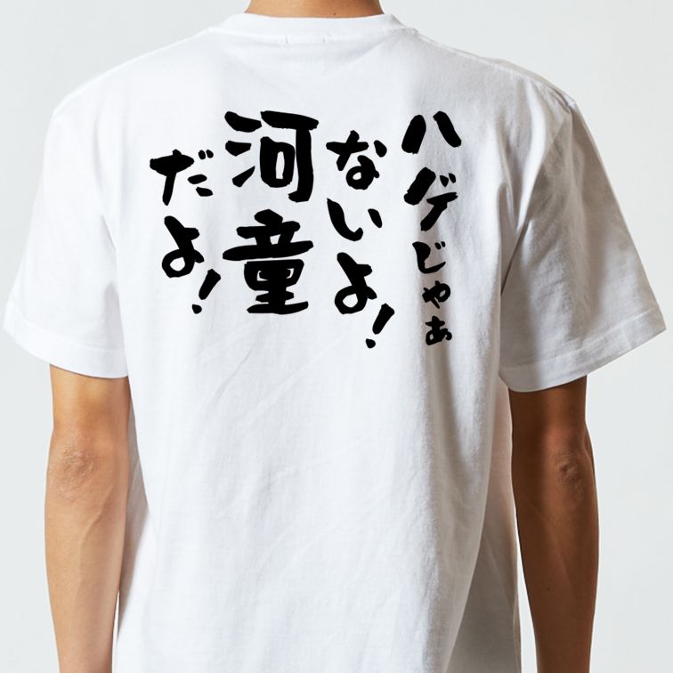 ハゲ系半袖Tシャツ【ハゲじゃぁないよ!河童だよ!】おもしろTシャツ ネタTシャツ