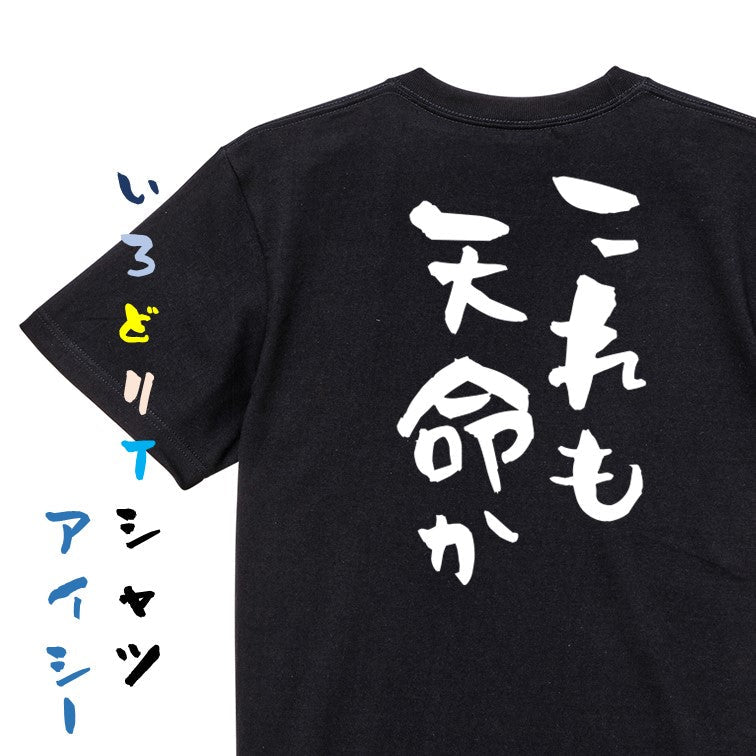 歴史系半袖Tシャツ【これも天命か】おもしろTシャツ ネタTシャツ