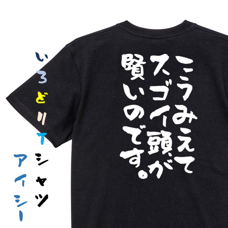 ネタ系半袖Tシャツ【こうみえてスゴイ頭が賢いのです。】おもしろTシャツ ネタTシャツ