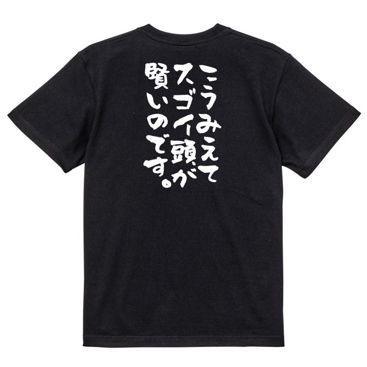 ネタ系半袖Tシャツ【こうみえてスゴイ頭が賢いのです。】おもしろTシャツ ネタTシャツ