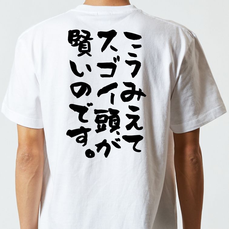 ネタ系半袖Tシャツ【こうみえてスゴイ頭が賢いのです。】おもしろTシャツ ネタTシャツ