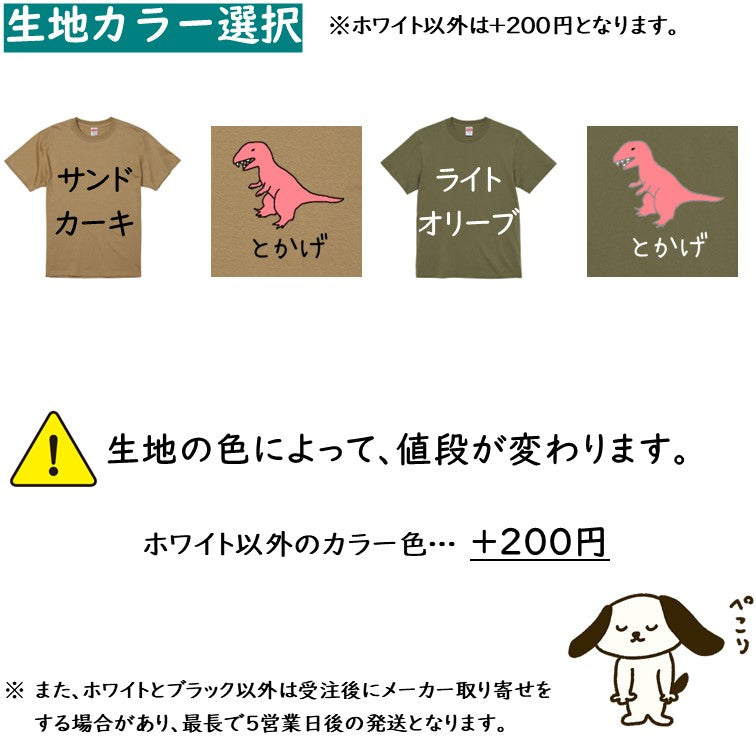 イラスト系半袖Tシャツ【なんか違くない！？Tシャツ とかげ恐竜】おもしろTシャツ　ネタTシャツ