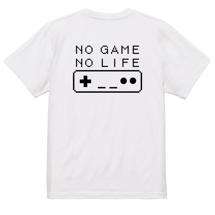 ファミコン風ゲーム系半袖Tシャツ【イラストNOGAMENOLIFE】おもしろTシャツ　ネタTシャツ