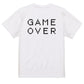 ファミコン風ゲーム系半袖Tシャツ【GAMEOVER】おもしろTシャツ　ネタTシャツ