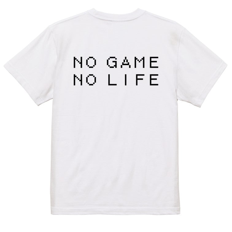 ファミコン風ゲーム系半袖Tシャツ【NOGAMENOLIFE】おもしろTシャツ　ネタTシャツ