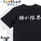 筆文字ネタ系半袖Tシャツ【腰が限界(横)(筆文字)】おもしろTシャツ　ネタTシャツ