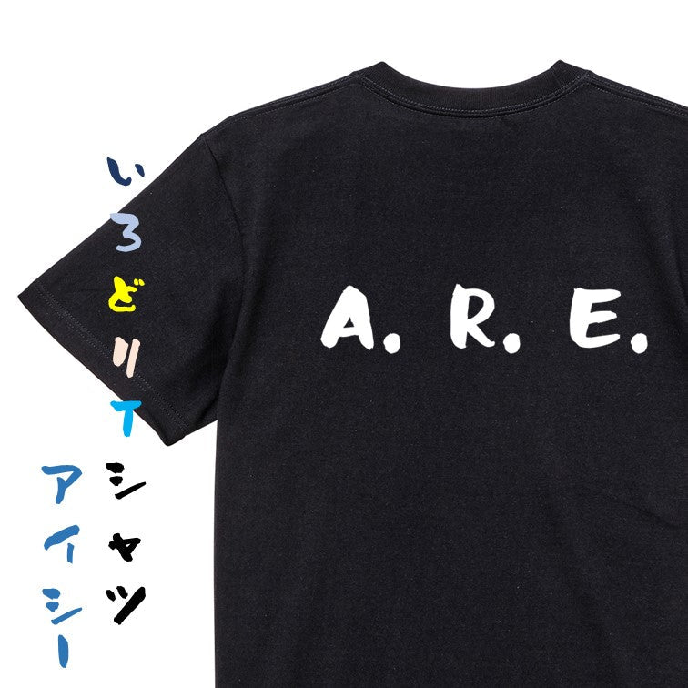 野球系半袖Tシャツ【A．R．E．】おもしろTシャツ　ネタTシャツ