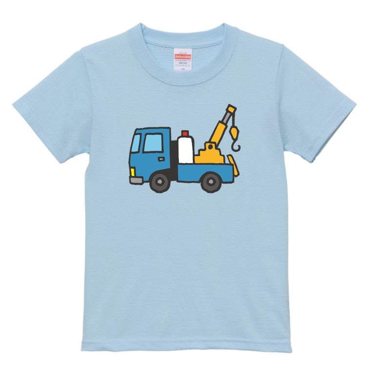 はたらくくるまのキッズ/ベビーTシャツ半袖Tシャツ【レッカー車】おもしろTシャツ　ネタTシャツ