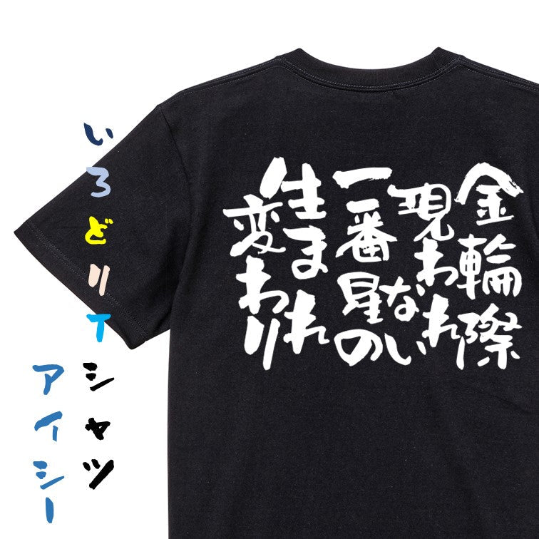 ネタ系半袖Tシャツ【金輪際現れない一番星の生まれ変わり】おもしろTシャツ　ネタTシャツ