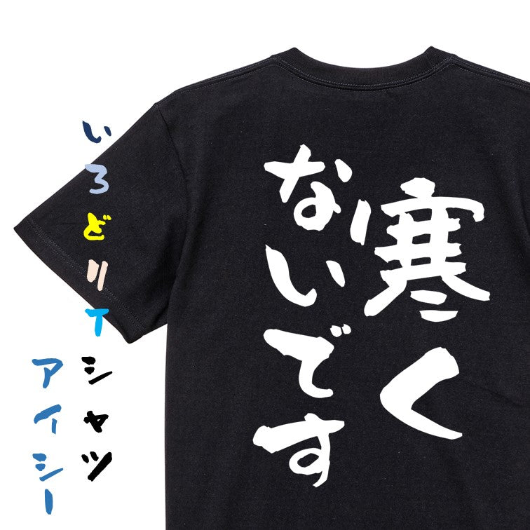 ネタ系半袖Tシャツ【寒くないです】おもしろTシャツ　ネタTシャツ